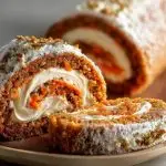 Carrot Cake Roll with Cream Cheese Frosting Filling