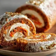 Carrot Cake Roll with Cream Cheese Frosting Filling