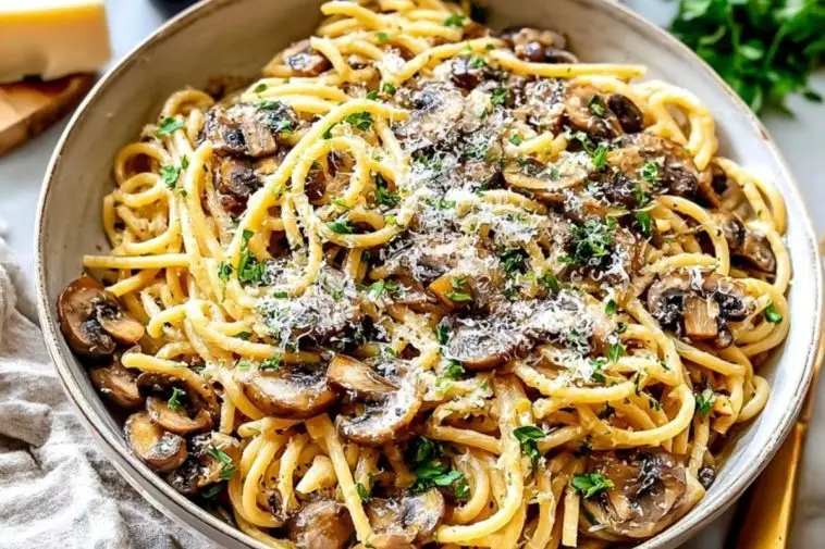 Cozy Mushroom Parmesan Pasta
