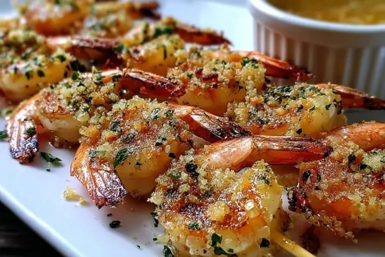 Garlic Parmesan Shrimp Skewers