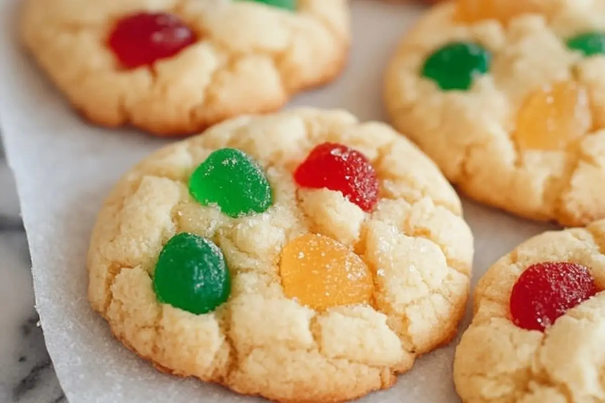 Retro Christmas Gumdrop Cookies